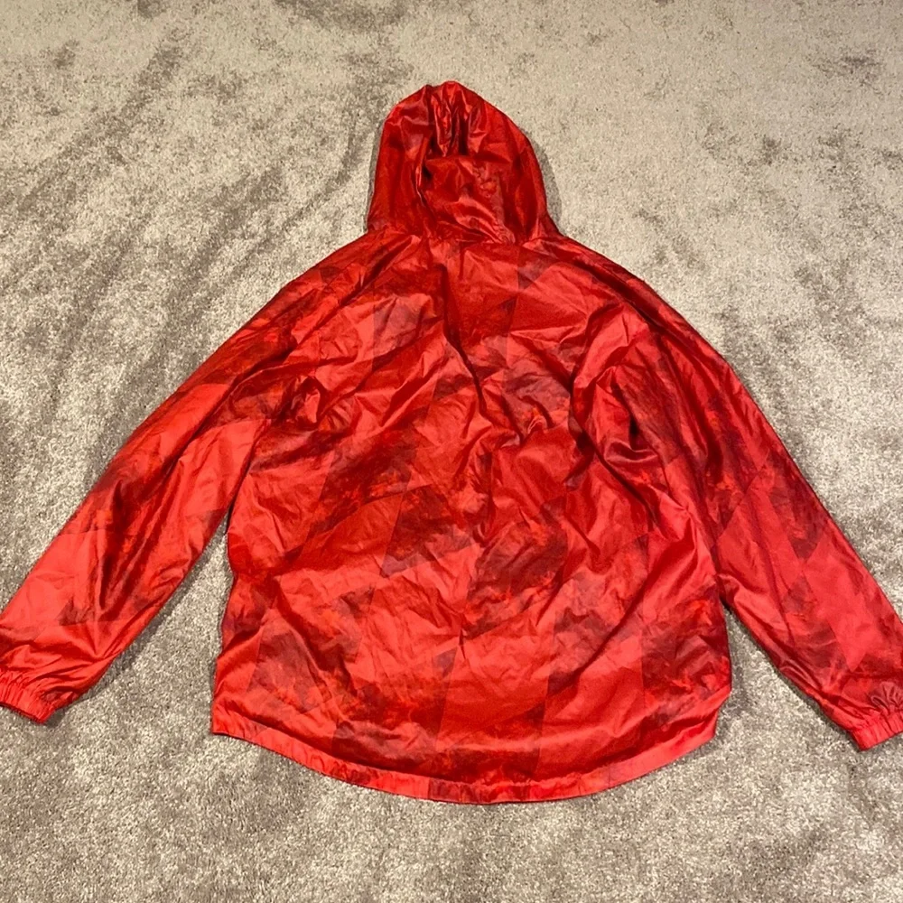 Adidas FC Bayern Munich Full Zip Red Hooded Windbreaker Jacket SIZE XL
